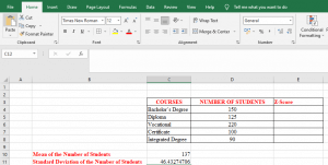 Step 3.2-Calculating the Standard Deviation of the Dataset