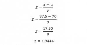 positive z score example calculation