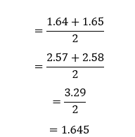 z score for 90% equation